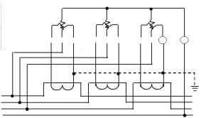 三相四線經(jīng)電流互感器 接入式電能表接線圖