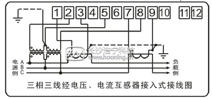 威勝三相預(yù)付費(fèi)電表接線圖